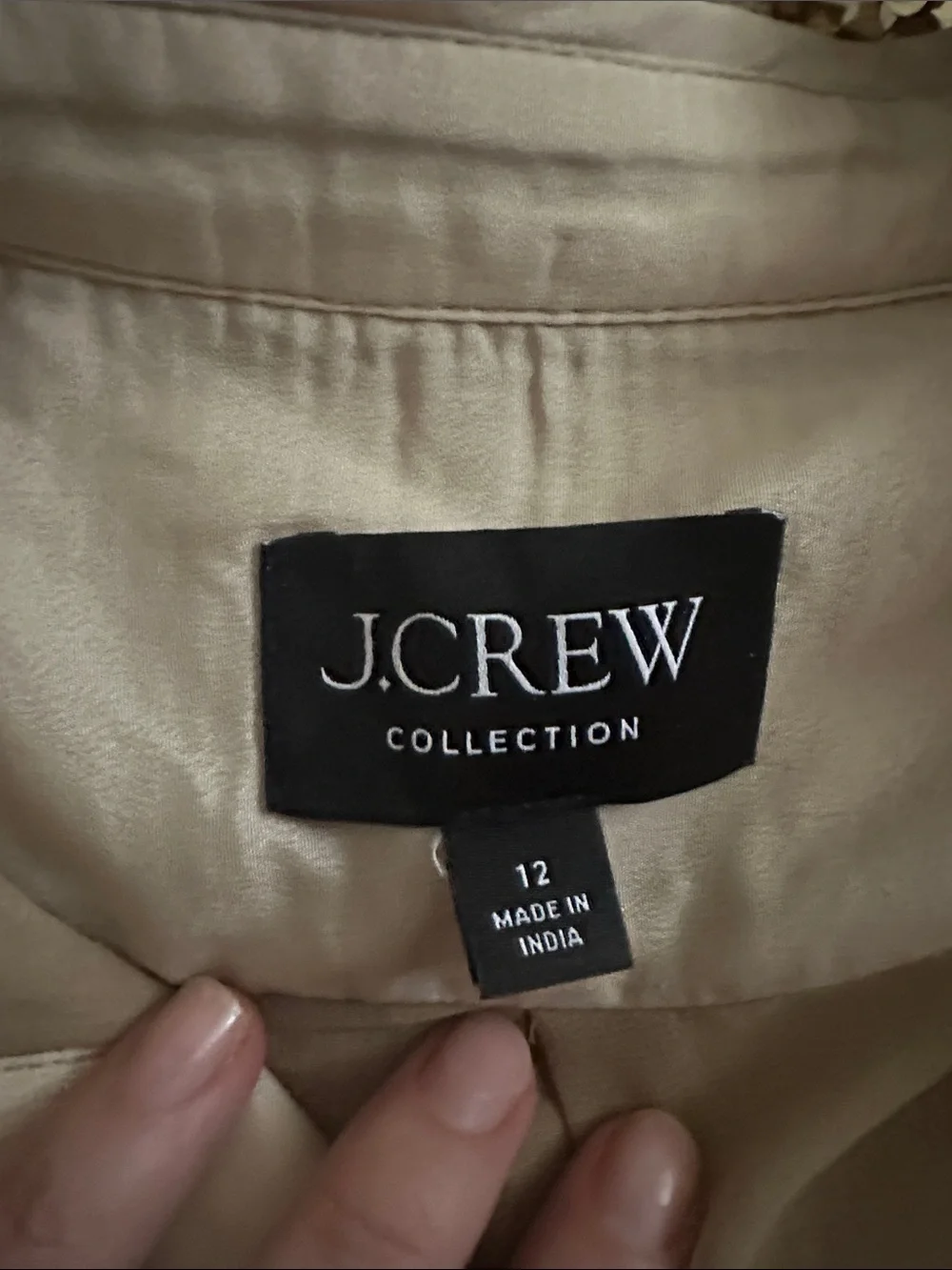 J. Crew Gold Sequin Button-Down Shirt
